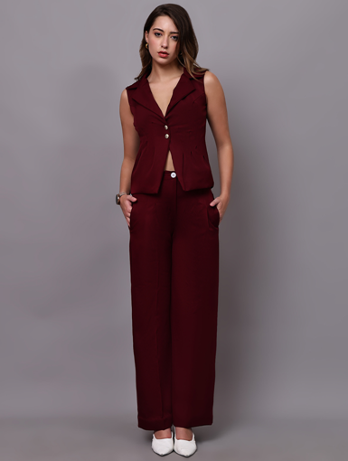 Luxe Maroon Co-ord Set.